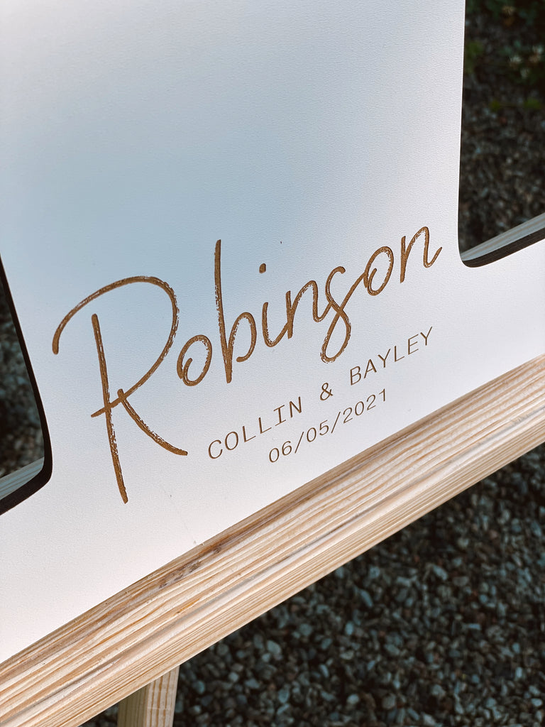 Rustic Letter Personalized Wooden Wedding Sign