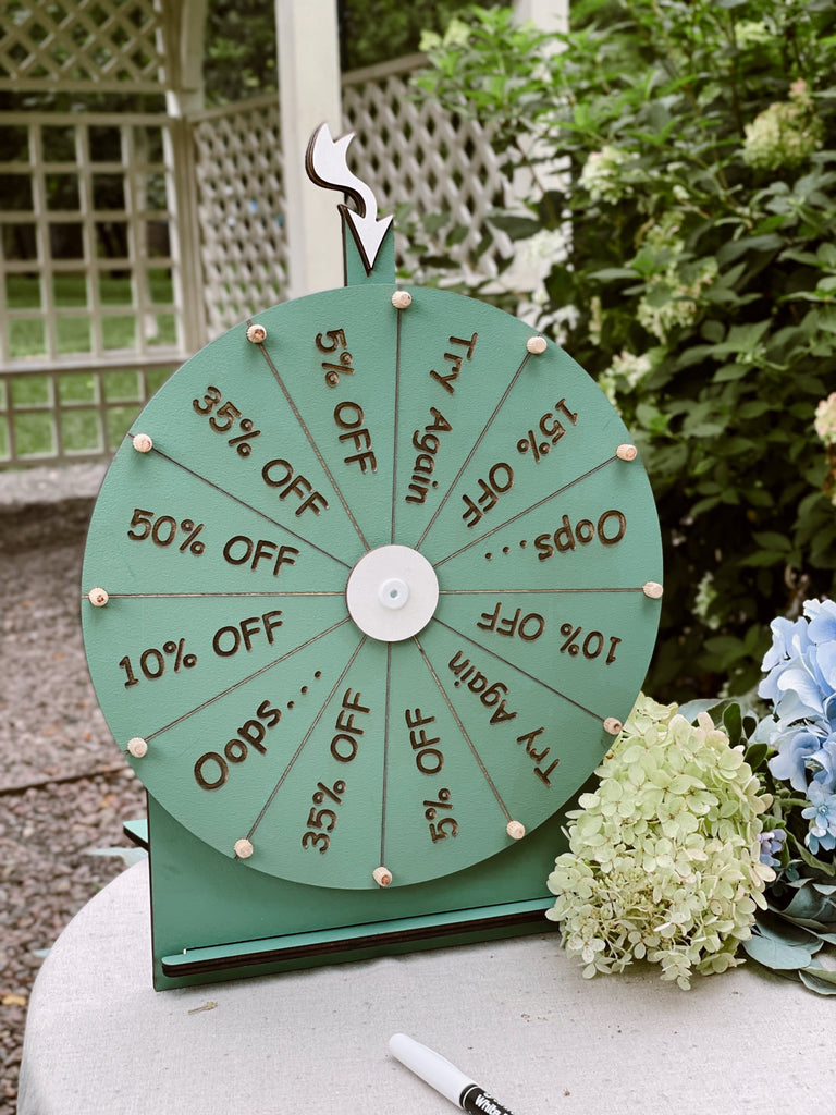 Custom Party Spinning Wheel Game, Wedding Activity