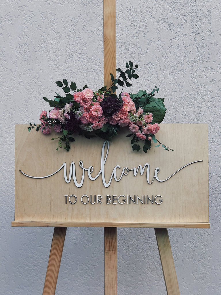 Welcome to our Beginning Engagement Party Welcome Sign