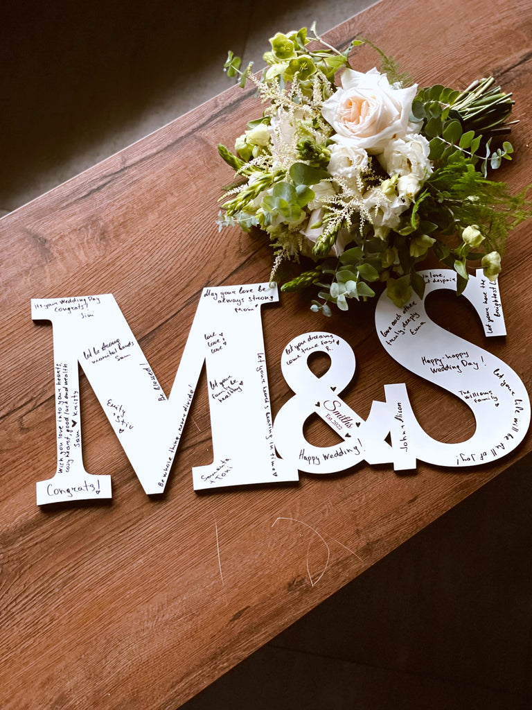 Wedding Guest Book Alternative in Letters Shape