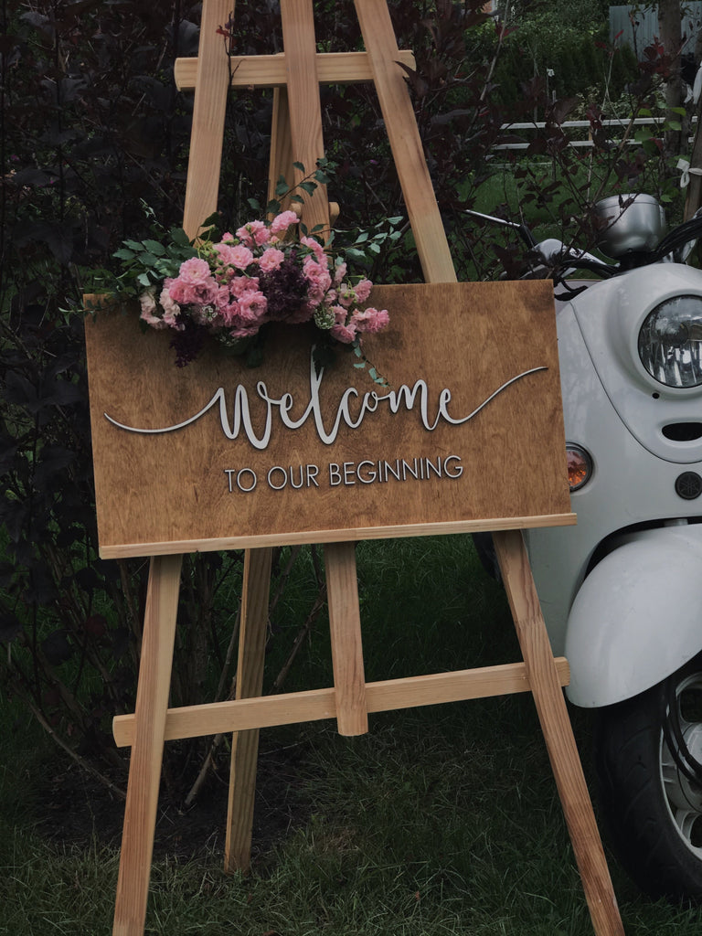 Welcome to our Beginning Engagement Party Welcome Sign
