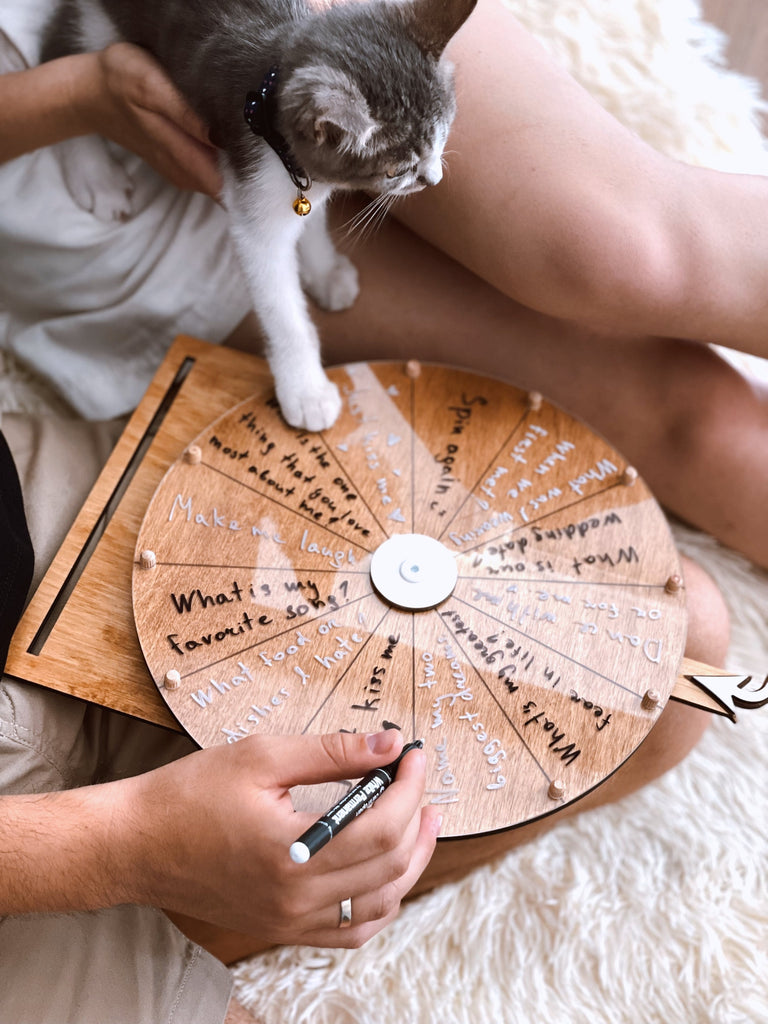 Spin the Wheel Game for Couples with Bucket List Tasks and Questions