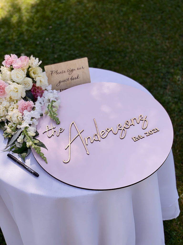 Wooden Guest Book for Special Day